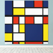Bauhausmuster abstrakte geometrische Kunstmalerei Leinwanddruck (Insitu (Holzboden))