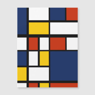 Bauhausmuster abstrakte geometrische Kunstmalerei  Magnetkarte