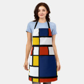 Bauhausmuster abstrakte geometrische Kunstmalerei Schürze (Getragen)