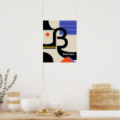 Bauhaustypografie retro modernes grafisches Design Poster (Küche)