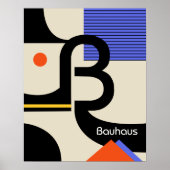 Bauhaustypografie retro modernes grafisches Design Poster (Vorne)