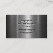 Bauhelm | Hammer | Metal Business Card Visitenkarte (Rückseite)