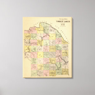 Bauholz landet den 5 Karten-Atlas Leinwanddruck