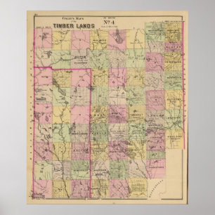 Bauholz landet Karte 4 Poster