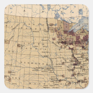 Bauholz mit 196 Werten, timber/sq Meile Quadratischer Aufkleber