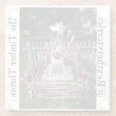 Bauholz-Thron-Untersetzer Glasuntersetzer (Rückseite)