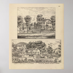 Bauholz-und Mahlgut-Mühlen in Arlington Vermont Poster