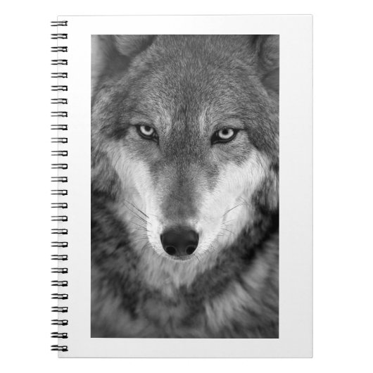 Bauholz Wolf#1-Notebook Notizblock (Vorderseite)