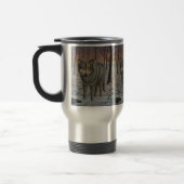 Bauholz-Wolf-Reise-Tasse Reisebecher (Links)