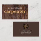 Bauholzschmuck-Tischlerzettel Visitenkarte (Vorne/Hinten)