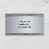 Bauhut | Real Anwesen | Stahlmetall Visitenkarte (Rückseite)