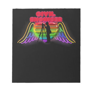 Bauingenieur Bunte Lustige Geschenke für Bauingeni Notizblock