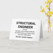 Bauingenieur - Kostenvoranschlag Karte (Gelbe Blume)