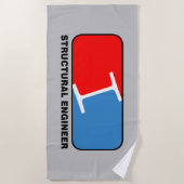 Bauingenieur-Liga Strandtuch (Vorderseite)