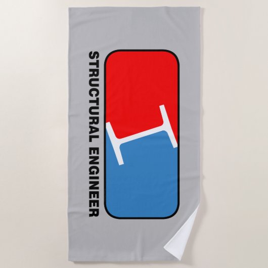 Bauingenieur-Liga Strandtuch (Vorderseite)