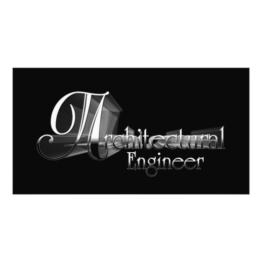Bauingenieur Typografie Artwork Fotodruck (Vorne)