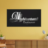 Bauingenieur Typografie Artwork Leinwanddruck (Insitu (Wohnzimmer))