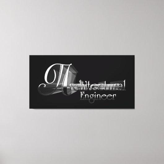 Bauingenieur Typografie Artwork Leinwanddruck (Vorderseite)