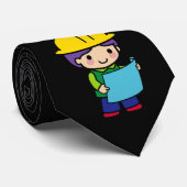 Bauingenieur-Unternehmer mit gelbem Hut Krawatte (Gerollt)