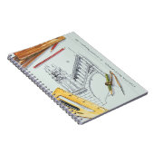 Bauingenieur Wasserfarbenmonogramm Notizblock (Rechte Seite)