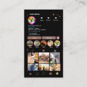 Bauinstagramm Brown QR-Code Visitenkarte (Vorderseite)