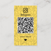 Bauinstagramm gelb | QR-Code Visitenkarte (Rückseite)