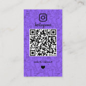 Bauinstagramm Lila | QR-Code Visitenkarte (Rückseite)