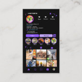 Bauinstagramm Lila | QR-Code Visitenkarte (Vorderseite)