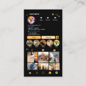 Bauinstagramm Peach | QR-Code Visitenkarte (Vorderseite)