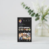 Bauinstagramm QR-Code Visitenkarte (Stehend Vorderseite)