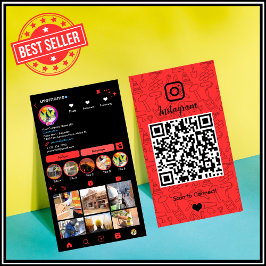 Bauinstagramm rot | QR-Code Visitenkarte