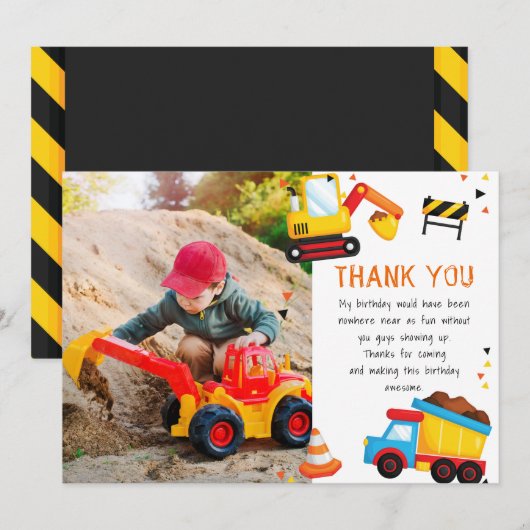 Baujahr Dankeskarte (Vorne/Hinten)