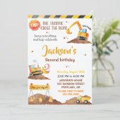 Baujahr Einladung Dump LKW einladen (Stehend Vorderseite)