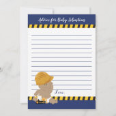 Baujunge Babyduschratenkarte Einladung (Vorderseite)