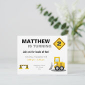 Baujunge - Einladung zum Geburtstag (Stehend Vorderseite)