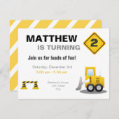 Baujunge - Einladung zum Geburtstag (Vorne/Hinten)