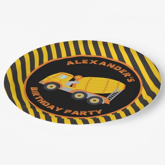 BAUJunge Geburtstagspartei Papiertafel Pappteller (Schrägansicht)