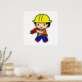 Baujunge Poster (Küche)