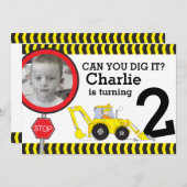 Baujungen 2. Party Einladung (Vorne/Hinten)