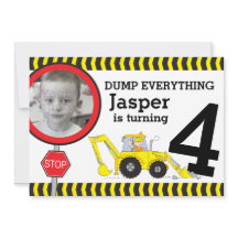 Baujungen 4. Party Einladung