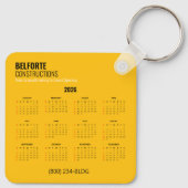 Baukalender | Gelb- und Schwarzkran Schlüsselanhänger (Rückseite)