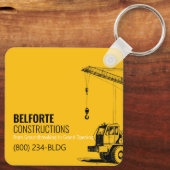 Baukalender | Gelb- und Schwarzkran Schlüsselanhänger (Rückseite)