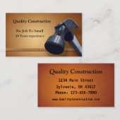 Baukarte Visitenkarte (Vorne/Hinten)