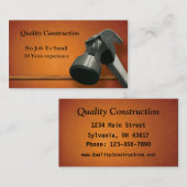 Baukarte Visitenkarte (Vorne/Hinten)