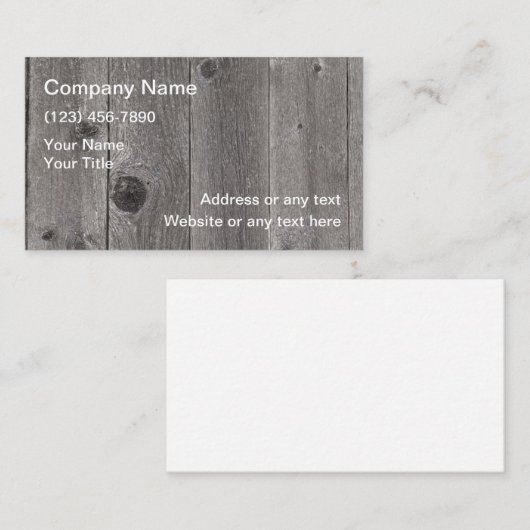 Baukarton-Visitenkarten Visitenkarte (Vorne/Hinten)