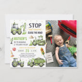 Baukasten Kids 2. Geburtstag Foto Einladung (Vorderseite)