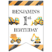 Baukasten Kids Boy 1. Geburtstag Wimpelkette (Erste Fahne)