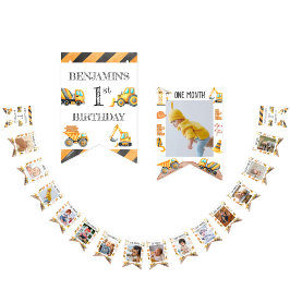 Baukasten Kids Boy 1. Geburtstag Wimpelkette