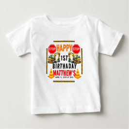 Baukasten Truck 1. Geburtstag Party Baby T-shirt