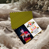 Baukasten Truck 1. Geburtstag Party Einladung